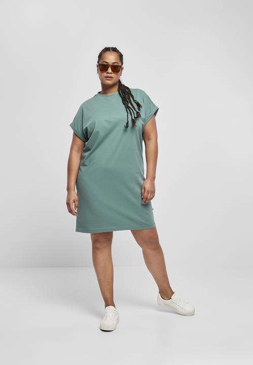Actual product image Urban Classics Ladies Organic Cotton Cut On Sleeve Tee Dress (XS)