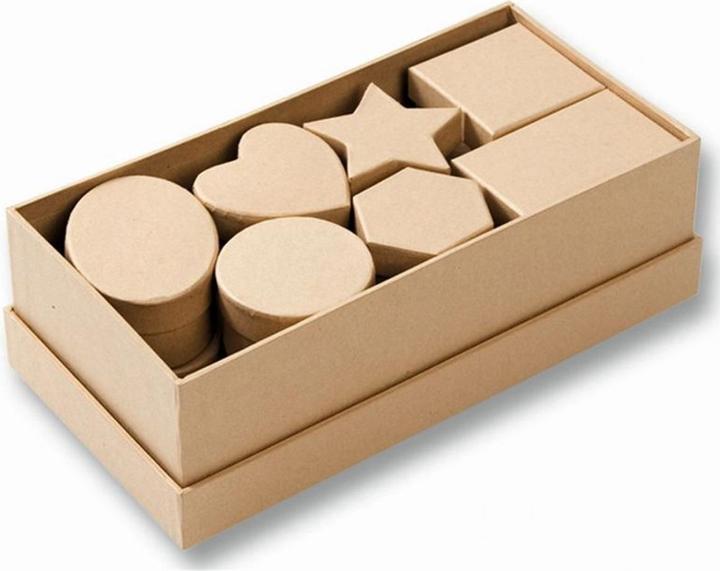Folia Kartonnen doos set 15 stuks natuur