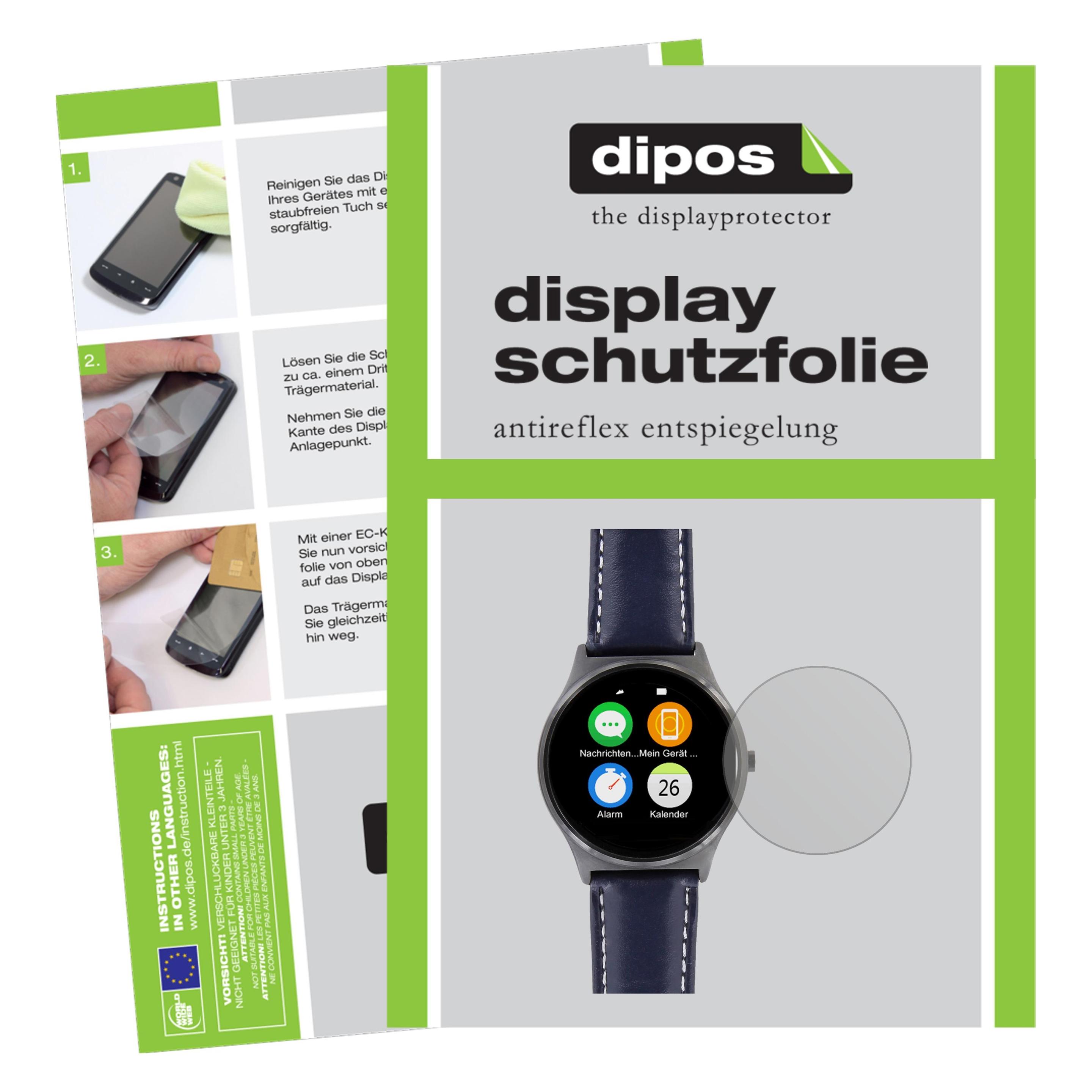 Dipos Displayschutzfolie Antireflex, Smartwatch Schutzfolie, Transparent