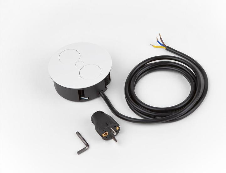 Actual product image Bachmann TWIST 1x earth contact wire end USB-Charger earth contact mounting plug white 2m