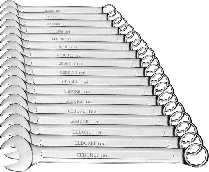 Image du produit Gedore Red red Jeu de clés mixtes, 17 pièces, SW 6-22, acier au chrome-vanadium, argent (19 mm, 6 mm, 12 mm, 14 mm, 22 mm, 16 mm, 10 mm, 21 mm, 18 mm, 7 mm, 17 mm, 11 mm, 15 mm, 8 mm, 9 mm, 13 mm, 20 mm)