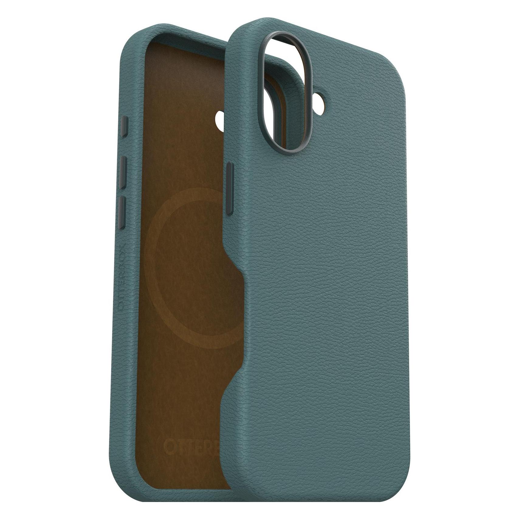 OtterBox Symmetry Cactus Leather Mit MagSafe (Apple IPhone 16), Smartphonehoes, Groen