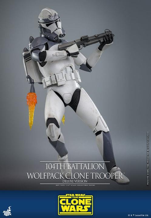 Actual product image Hot Toys Star Wars The Clone Wars Actionfigur 1/6 104th Battalion Wolfpack Clone Trooper Deluxe Version 30 cm