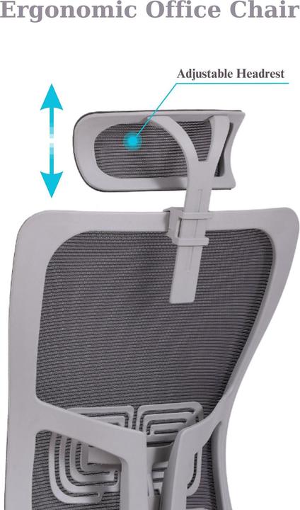 Actual product image Kalune Design Lumbar 126 Grey Office Chair Set 2 Pieces