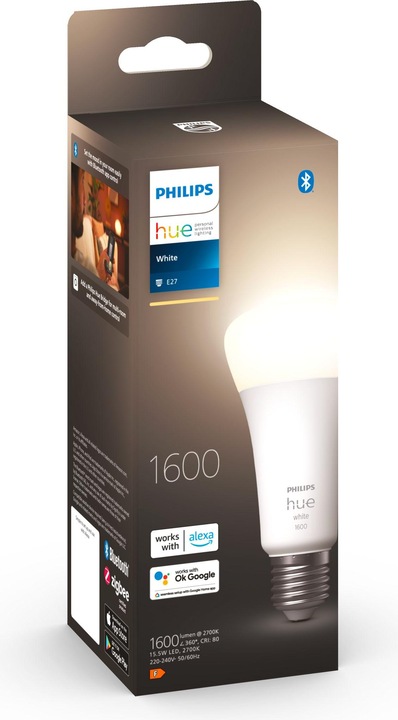 Immagine prodotto Philips Hue Tonalità Bianco (E27, 15.50 W, 1600 lm, 1 x, F)