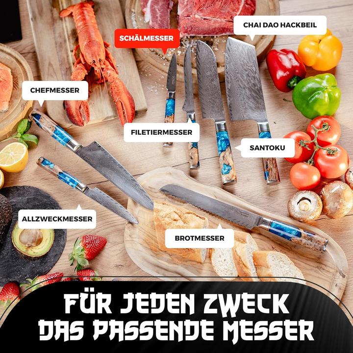 Produktbild Tsume Damast Schälmesser (9 cm)