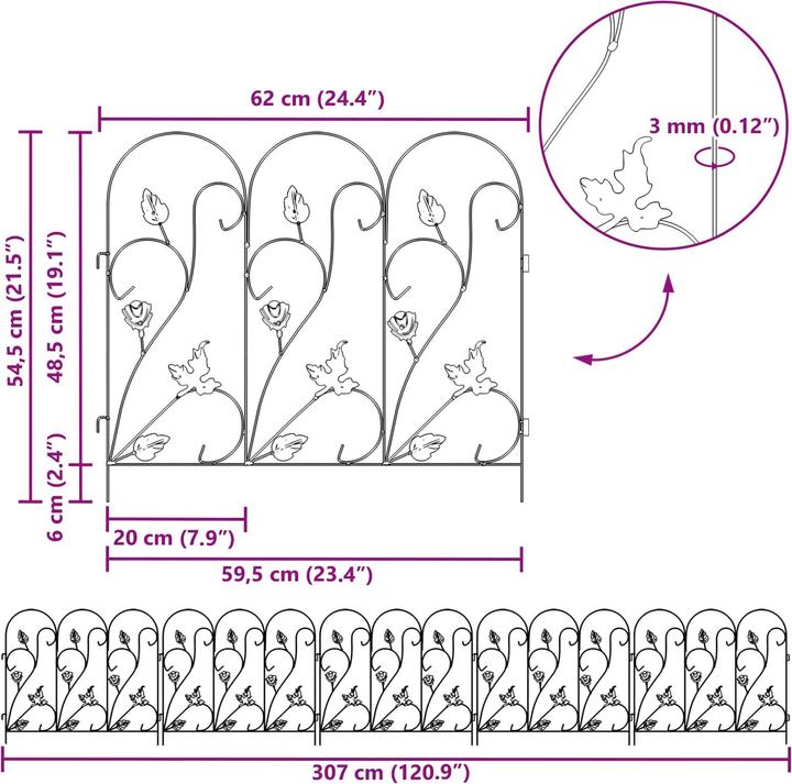 Produktbild vidaXL Gartenumzäunung