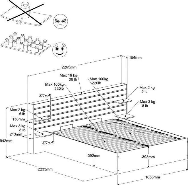 Image du produit Vente-unique Tenalia (160 x 200 cm)