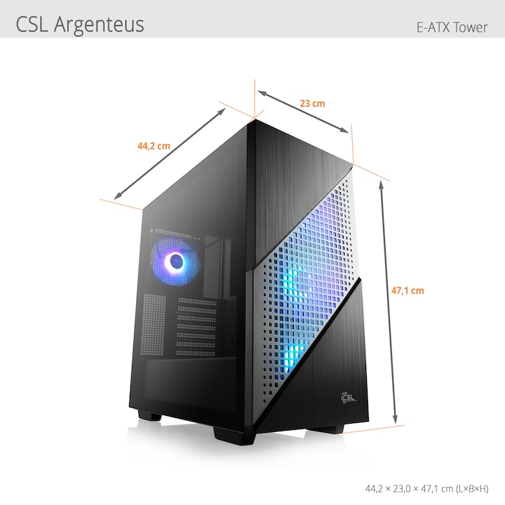 Produktbild CSL Gaming PC M10280H (AMD Ryzen 7 7800X3D, 16 GB, 1000 GB, Radeon RX 7900 XT)