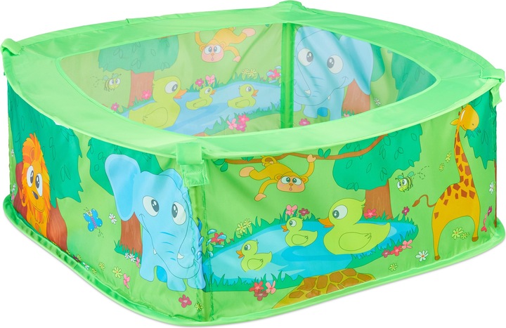Actual product image Relaxdays Ball Pit Pen, Zoo Play Pen With 50 Balls