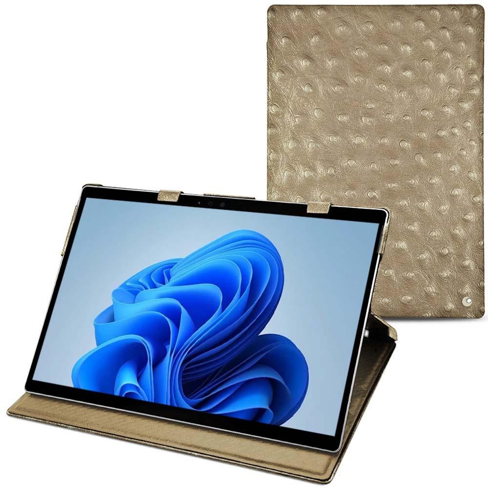 Noreve Lederschutzhülle vertikal (Microsoft Surface Pro 8), Tablet Hülle, Beige