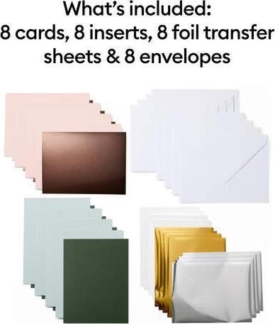 Produktbild Cricut Blankokarte Joy 11.4 x 15.9 cm Transfer, Blau/Tulpe, 8 Stück (8 Stk.)