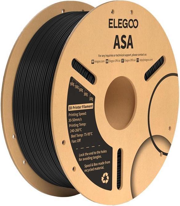 Elegoo ASA Filament (Black) (ASA, 1.75 mm, 1000 g)