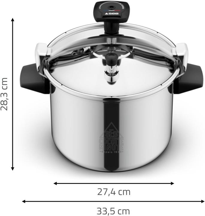 Actual product image SEB P0534900 Pressure Cooker 9 l Stainless Steel (Steam cooker, Stainless steel)