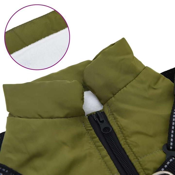 Actual product image vidaXL Dog coat with harness Waterproof Reflective (24, Dog coat)