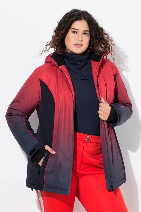 Immagine prodotto Ulla Popken Giacca Performance impermeabile con gradiente di colore e paraneve (50, 52)