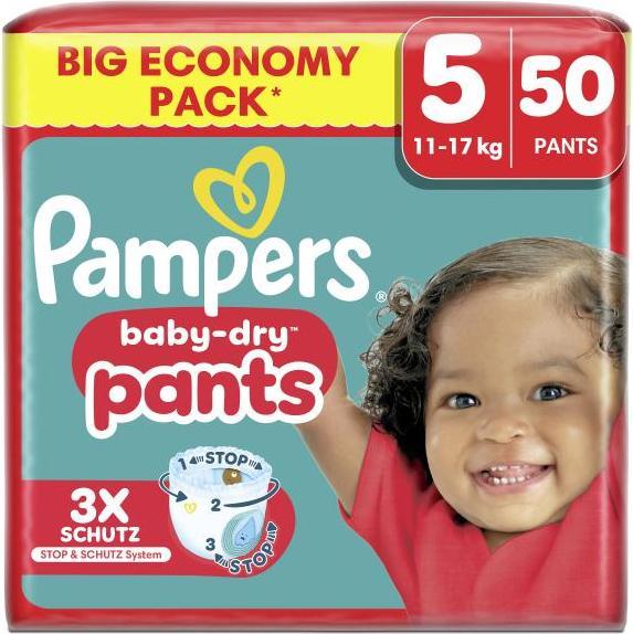 Actual product image Pampers Baby Dry Pants Gr.5 Junior 11-17kg Big Pack Windeln (Size 5, 50 pcs.)