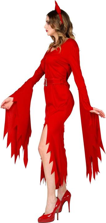 Immagine prodotto Widmann Costume da strega da donna con abito, cintura e corna da diavolo (M)