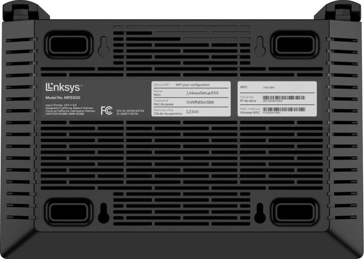 Image du produit Linksys Hydra Pro 6 Whole-Home Mesh Wi-Fi 6 MR5500 AX5400 Routeur bibande