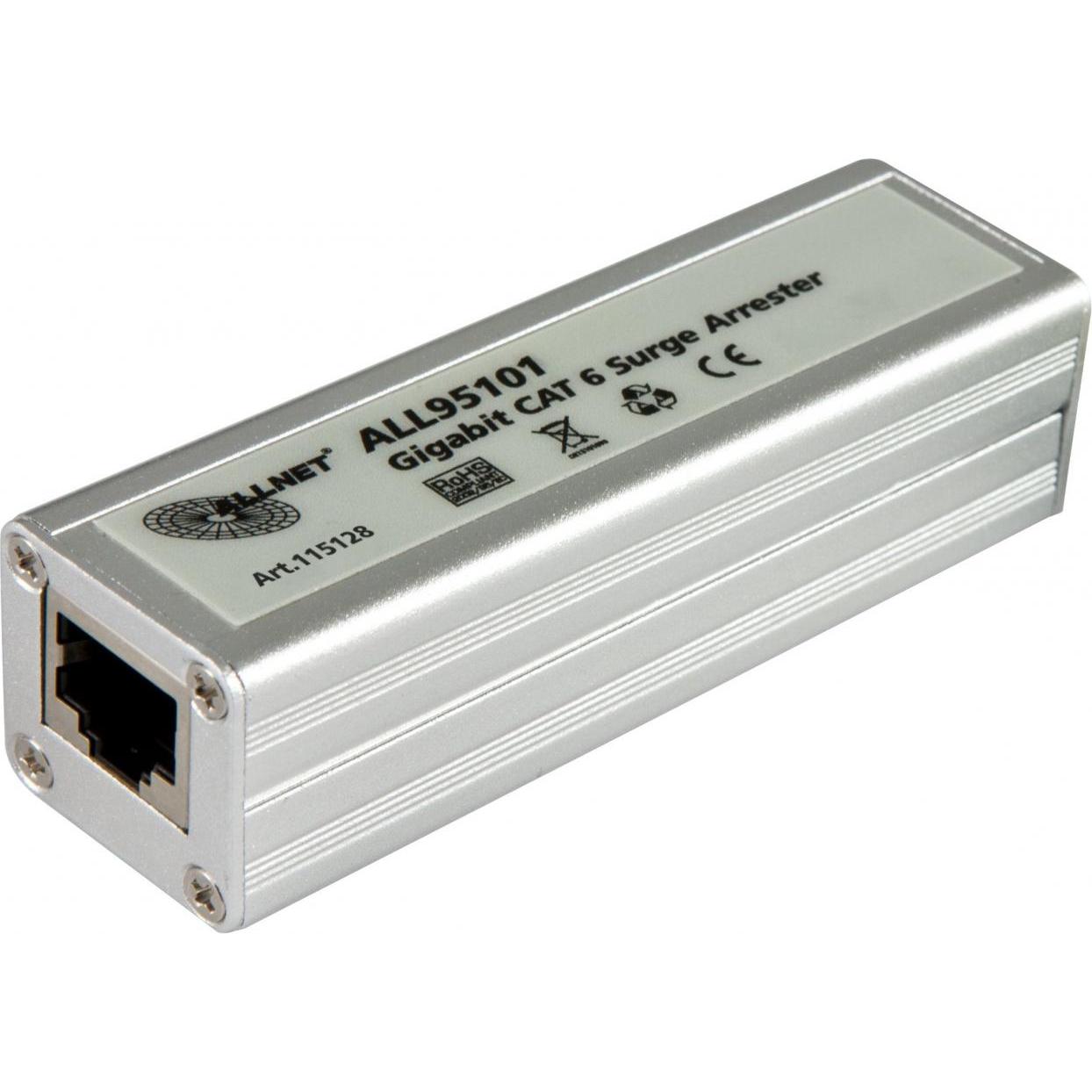 Allnet ALL95101 TP Cat 6 / ADSL / VDSL / ISDN Blitz-/Überspanungsschutz (Überspannungsschutzadapter), Netzwerk Zubehör