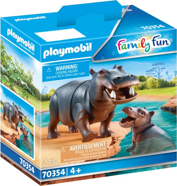 Produktbild Playmobil Flusspferd mit Baby (70354, Playmobil Family Fun)