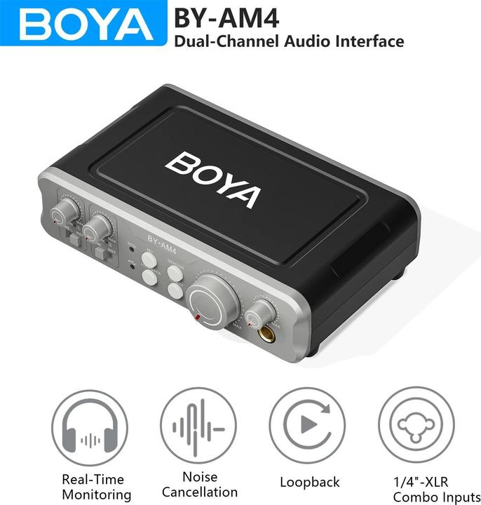 Produktbild Boya BY-AM4 - Professional dual-channel audio interface (USB)