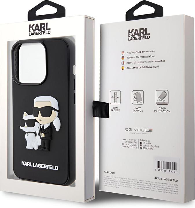 Actual product image Karl Lagerfeld iPhone 15 Pro Rubber Karl and Choupette Case (Apple iPhone 15 Pro)