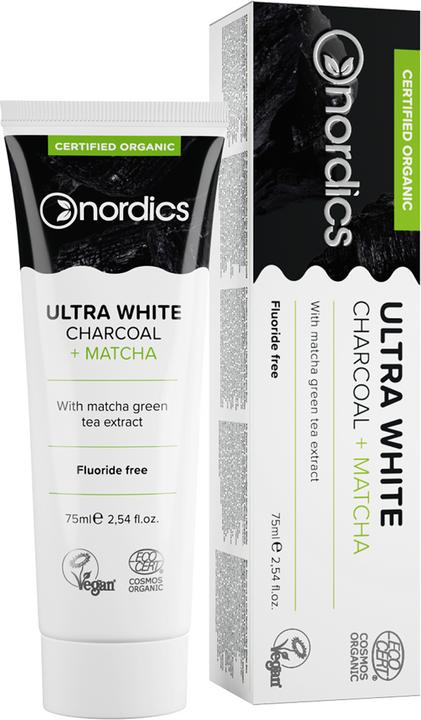 Nordics Dentifrice blanchissant Charcoal & Matcha (75 ml)