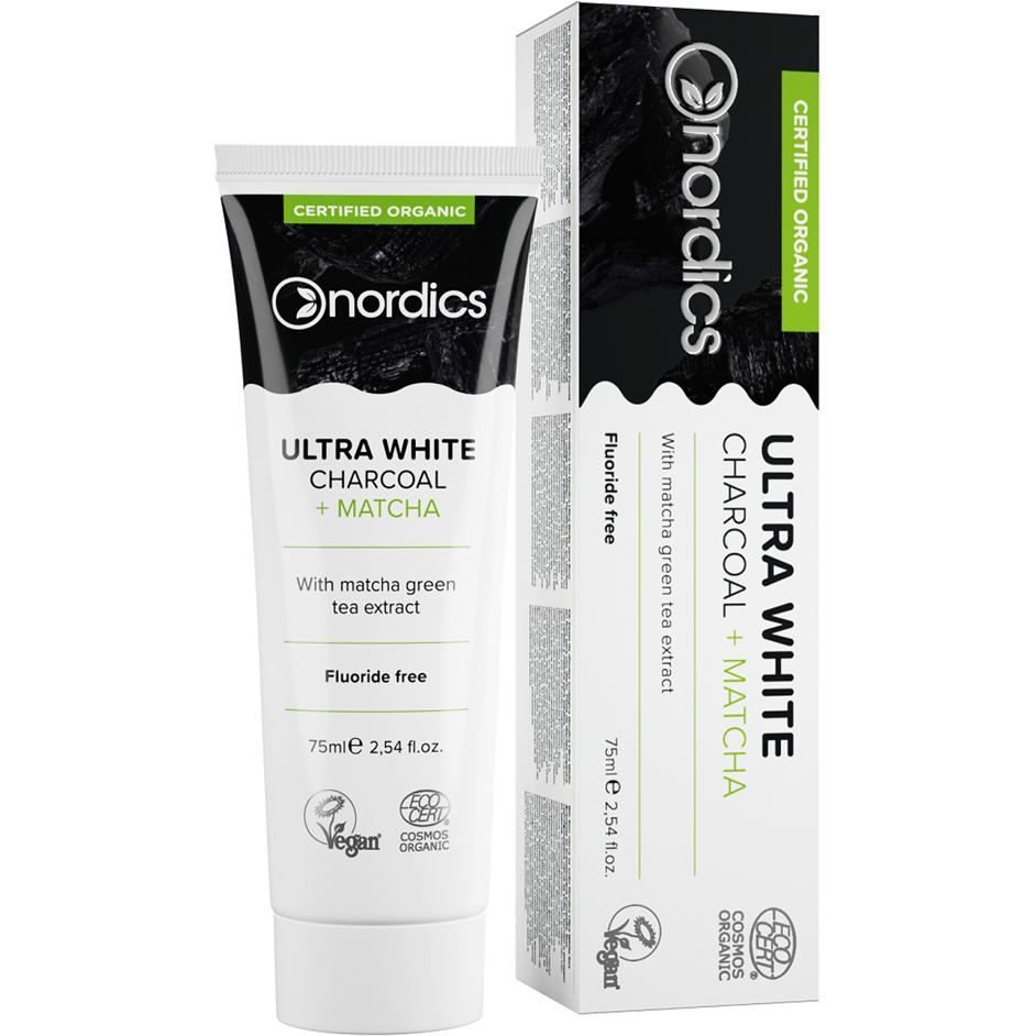Nordics, Zahnpasta, Whitening Zahncreme Charcoal & Matcha (75 ml)