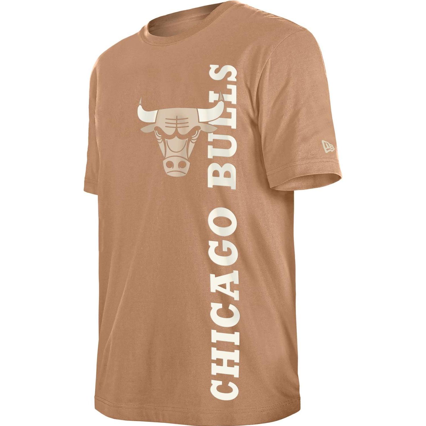 New Era, Herren, Shirt, Shirt - NBA CITY Chicago Bulls - L, Beige, (L)