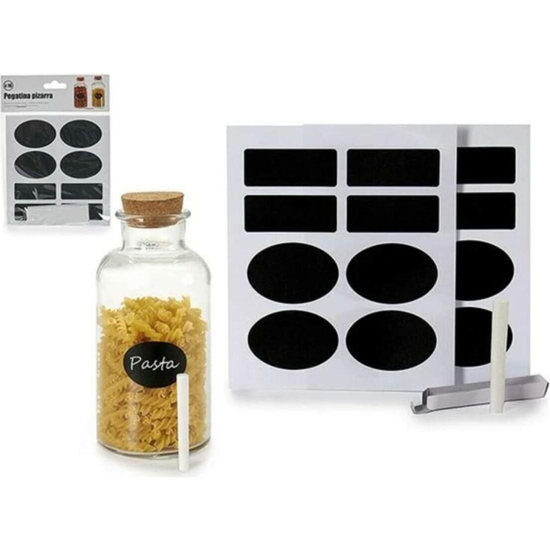 Kinvara, Etichette, Aufkleber Vivalto Schwarz Satz 16 Stücke