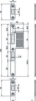 Produktbild MSL Lappenschliessblech-Set B-40341 (Türgriff)
