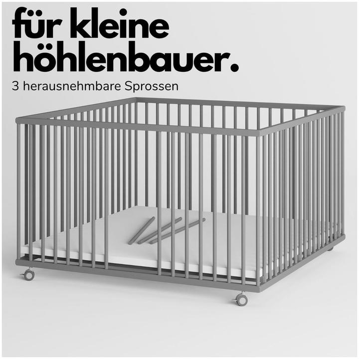 Image du produit Sämann Parc Premium avec barreaux amovibles (120 cm, 120 cm, Hêtre)