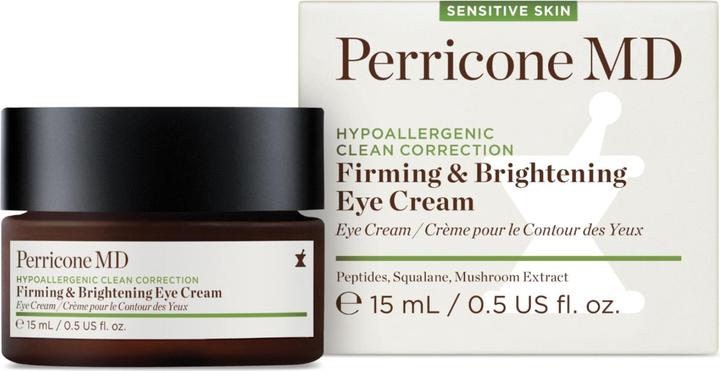Actual product image Perricone MD Hypoallergenic Clean Correction Firming & Brightening Eye Cream 0.5 fl. oz. (Crème, 15 ml, Day + Night)
