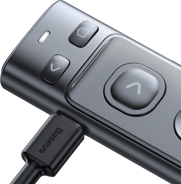 Actual product image Baseus Orange Dot Wireless Presenter (Red Laser)(Charging) Grey