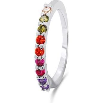 Brilio, Ring, Silver - Decent silver ring with colored zircons RI063W - Circuit: 60 mm, (60)