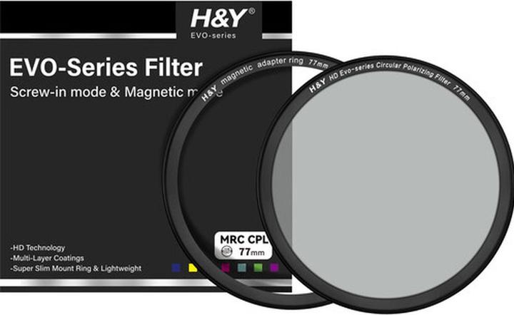 Actual product image H&Y HD EVO Polarising Circular Filter 77mm (77 mm, Polarizing filter)