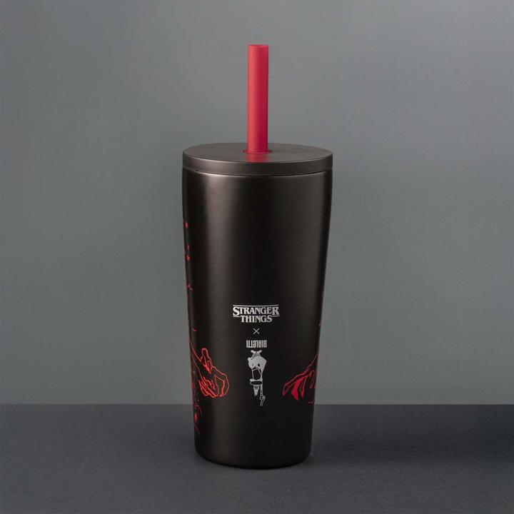 Immagine prodotto Bialetti Trinkbecher Stranger Things, 600 ml, Schwarz / Rot (0.60 l)