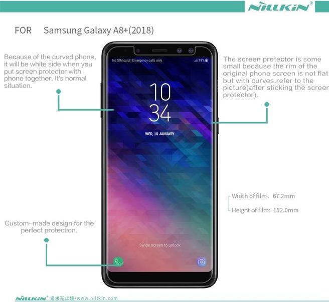 Actual product image Nillkin Matte Series (1 Piece, Samsung Galaxy A8+)