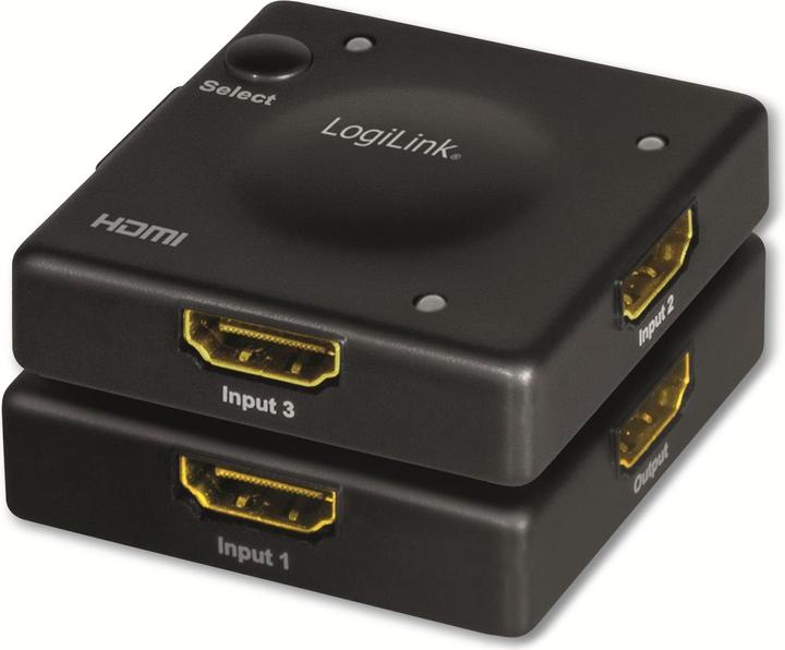 Produktbild LogiLink Switch HDMI 3x1-Port, 1080p