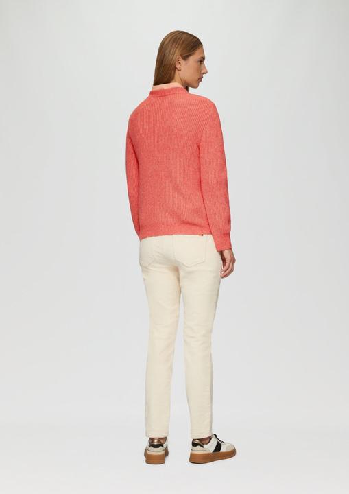 Actual product image S.Oliver Strickpullover Strickpullover mit Rippdetail und Crew Neck (44)