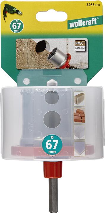 Produktbild wolfcraft 1 Bohrkrone hartmetallbestreut ø73mm (73 Millimeter)