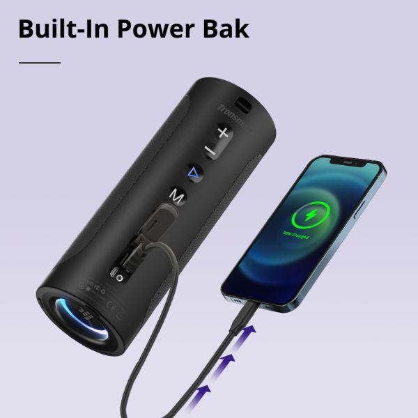 Actual product image Tronsmart T6 Pro Portable wireless Bluetooth 5.0 speaker (24 h, Rechargeable battery operated)