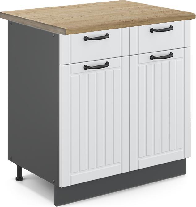 Anthrazit, Goldkraft Eiche, Weiss, Weiss Landhaus