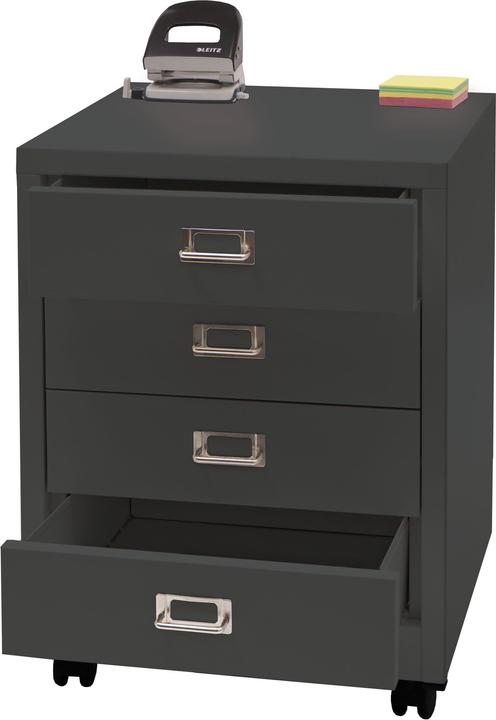 Immagine prodotto Mendler Contenitore per rotoli HWC-L49, metallo 55x40x41cm 4 cassetti, grigio scuro