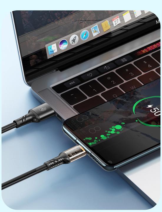 Image du produit Tellur Câble de données USB vers Type-C 3A 100cm noir (1 m, USB 3.2 Gen 2)
