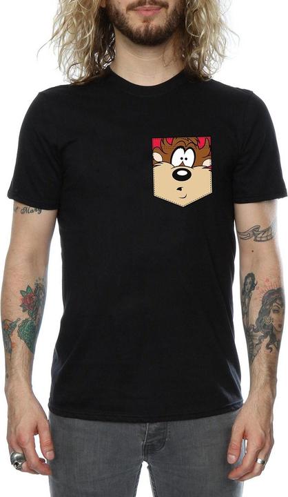 Produktbild Looney Tunes Tasmanian Devil Face Faux Pocket TShirt (XL)
