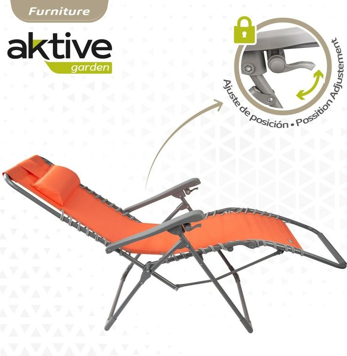 Produktbild Aktive Solseng Textilene Orange 160 x 76 x 52 cm (52 cm)