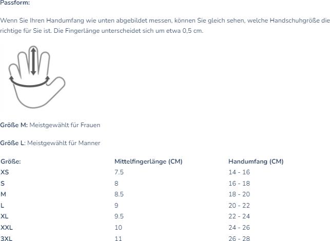 Nährwerte und Zutaten Bertschat Elektrische Unterziehhandschuhe Pro (XXL)