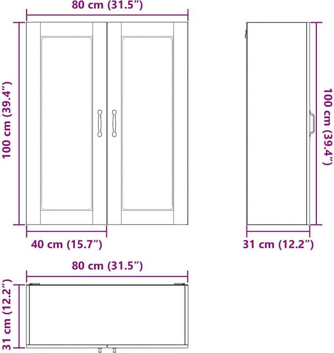 Produktbild vidaXL Küchenschrank (31 x 80 x 100 cm)